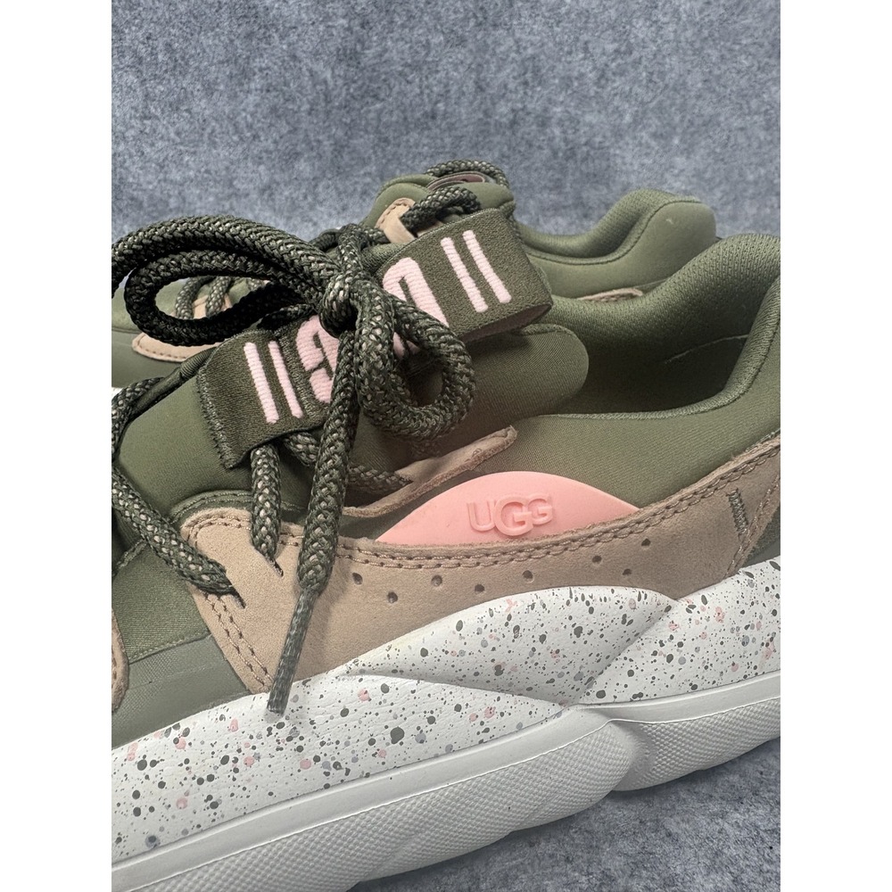 Ugg LA Cloud Lace Sneaker 8 Burnt Olive Green Chunky Sole Platform - Picture 8 of 10